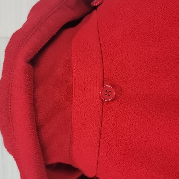 Pink Envelope Red Double-Breasted Coat Womens Size M - Picture 7 of 12